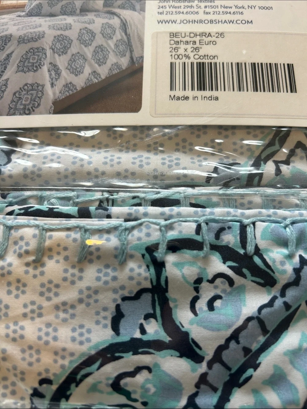 JOHN ROBSHAW TEXTILES Dahara 26” x 26” Decorative Pillow Cover, NWT